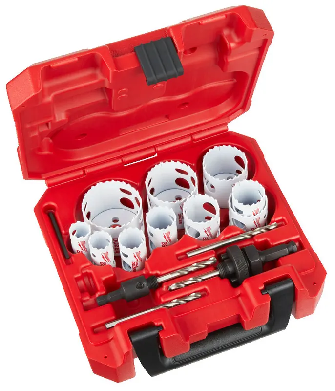 Набір коронок біметалевих Holesaw Arbor Hex 9.5/32-210mm (14шт), пластиковий кейс