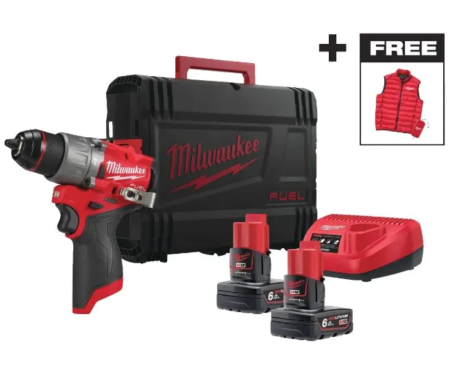 Дриль-шуруповерт акумуляторна безщіткова ударна MILWAUKEE M12 FPD2MC-602X