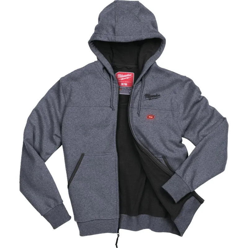 Куртка (толстовка) з електропідігрівом акумуляторна MILWAUKEE, M12 HH GREY3-0 (XL), сіра — Photo 11