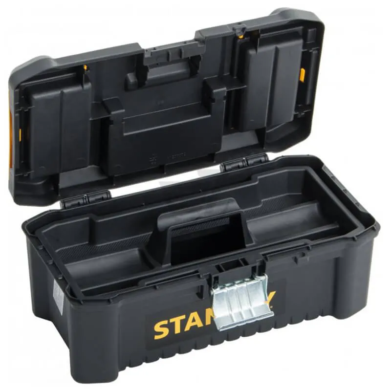 Ящик ESSENTIAL пластиковий з металевими застібками, розмір 316x156x128 мм (12.5 ) STANLEY STST1-75515 — Photo 2