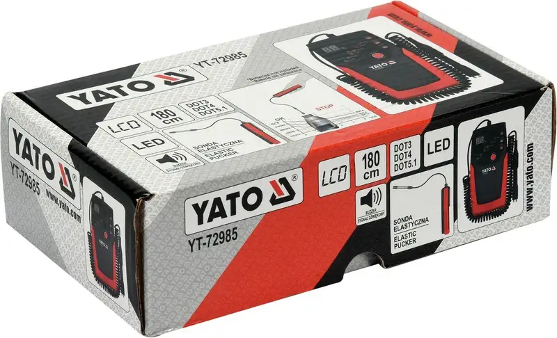 Тестер гальмівної рідини YATO, 180см з 6 діодними індикаторами і звуковим сигналом, еласт. зонд [10] — Photo 3