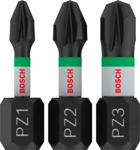 PRO Impact Control PZ1/PZ2/PZ3 біти 25 мм, 3шт
