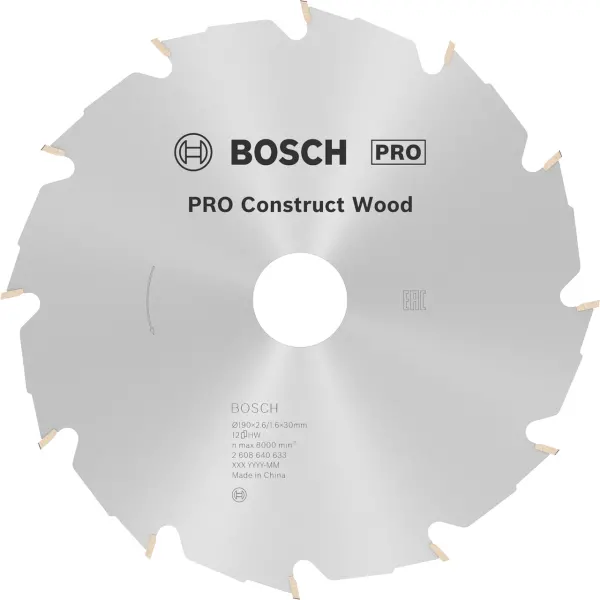 PRO Пильні диски 190x26x30 мм 12 CONSTRUCТ