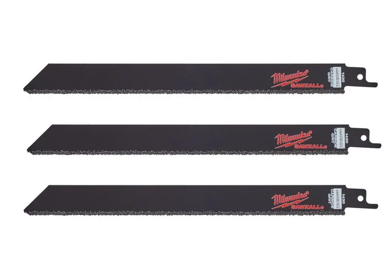 Полотно для шабельних пил Carbide Grit MILWAUKEE, 230мм, (3шт) (чавун, абразивні матеріали, фіберглас)