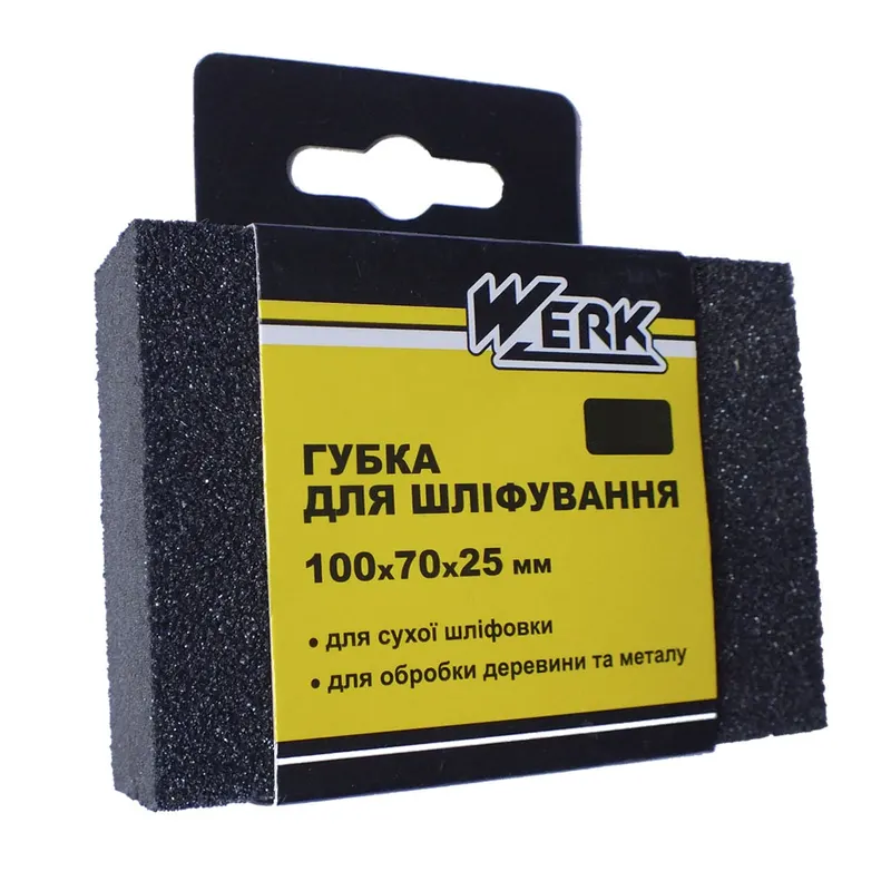 Губка для шліфування 100x70x25 мм, P120 (WERK)