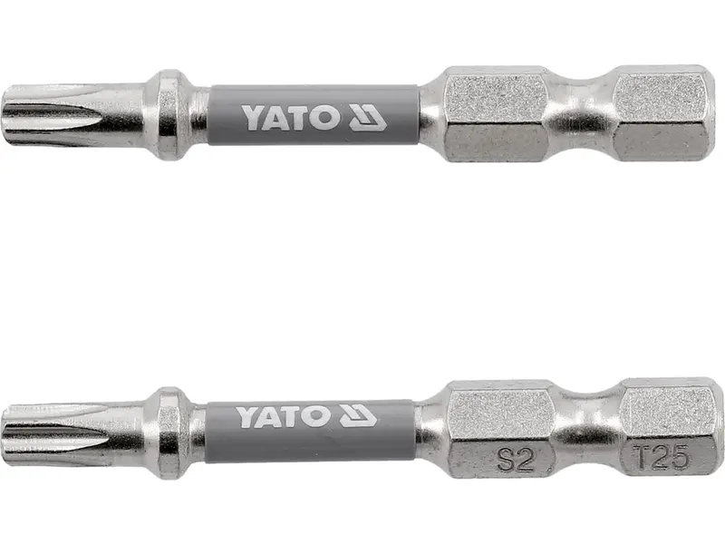 Насадка викруткова YATO TORX T25 х 50 мм. HEX 1/4", покрита нікелем, 2 шт.[10]