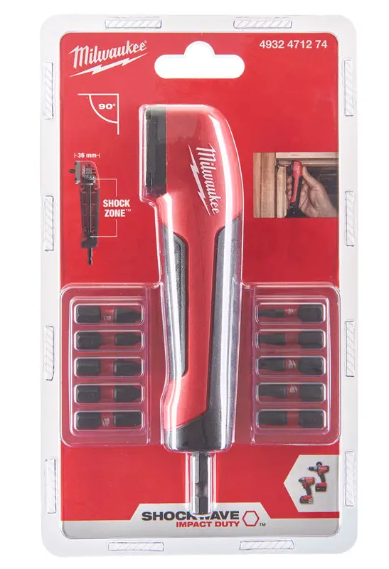 Кутова насадка MILWAUKEE SHOCKWAVE + 10 бит 25 мм 4932471274 — Photo 2