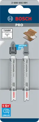 Полотно для лобзиків PRO Laminate clean T101BIF, 83 мм, 5 шт. — Photo 1
