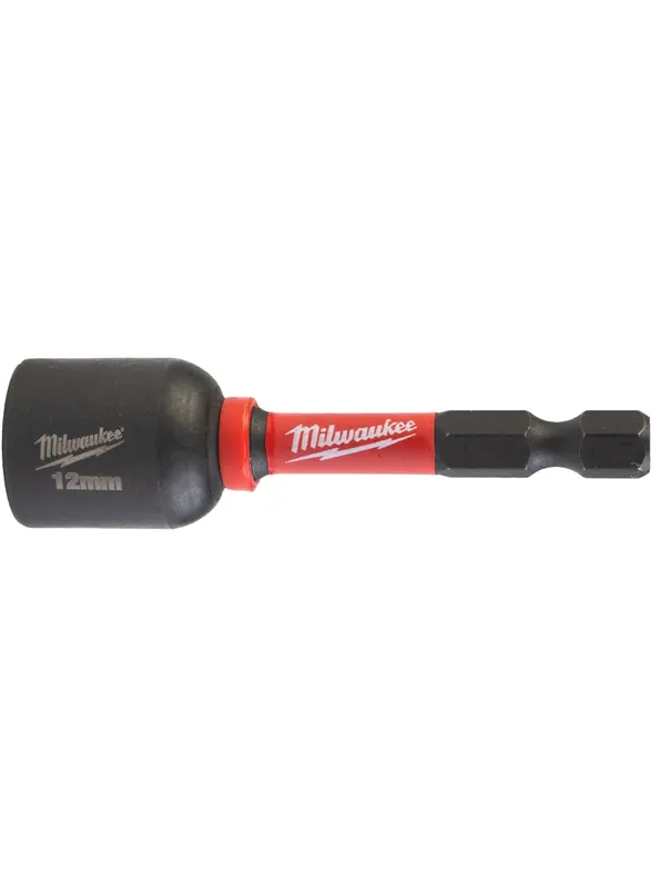 Торцевая головка 1/4 дюйма, шестигранная, 12 мм Shockwave, ударопрочная Milwaukee 4932492442 — Photo 1