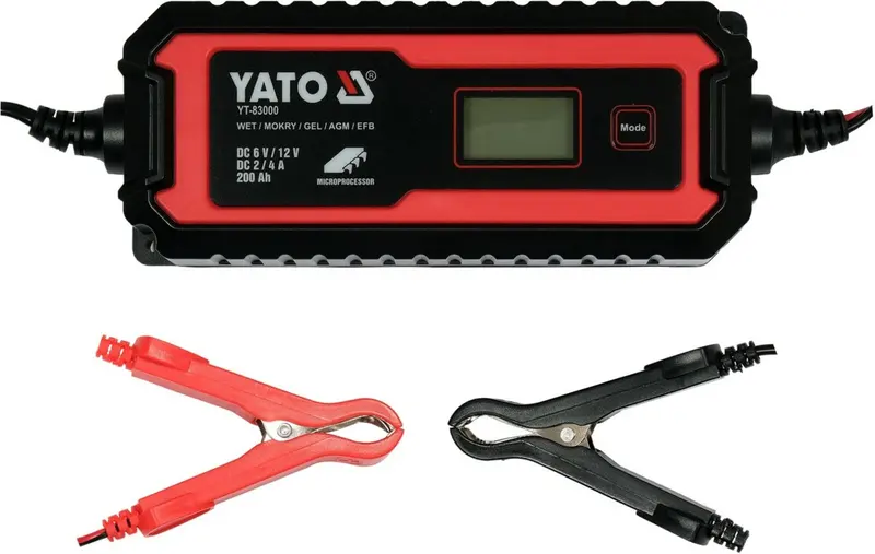 Зарядний прилад мережевий з LCD дисплеєм 230В YATO YT-83000