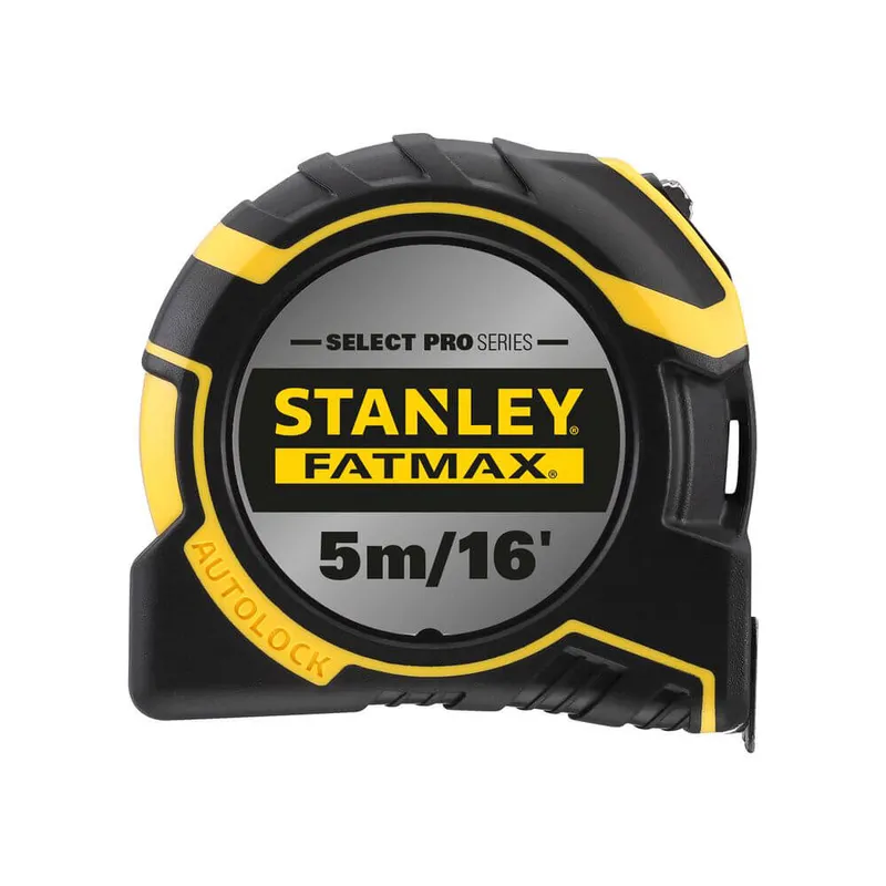 Рулетка вимірювальна FatMax®Autolock довжиною 5 м/16, шириною 25 мм, в обгумованому корпусі, з подвійною шкалою STANLEY FMHT43242-0