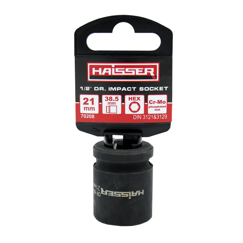 Головка ударна шестигранна 1/2" фосфат. 21ммx38.5мм HAISSER 70208