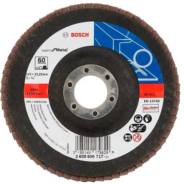 Пелюстковий шліфкруг X551 Expert for Metal 125 мм K60 кут.