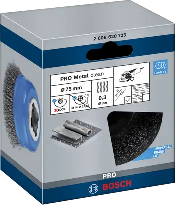 PRO Чашкова щітка Metal clean X-Lock, 75x03 мм — Photo 1