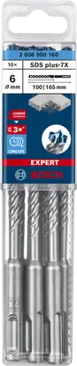 10 Бурів SDS Plus-7X д / арм.бетона 6x100x165мм EXPERT — Photo 1