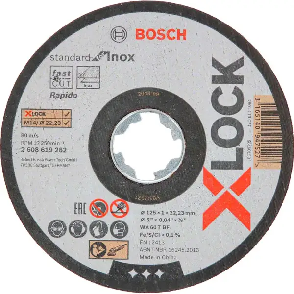 PRO X-LOCK Відрізний диск for Inox 125x1x22.23мм прямий
