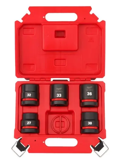 Набір головок ударних 3/4" SKT SHOCKWAVE MILWAUKEE, (27-36мм) (5шт), пластиковий кейс