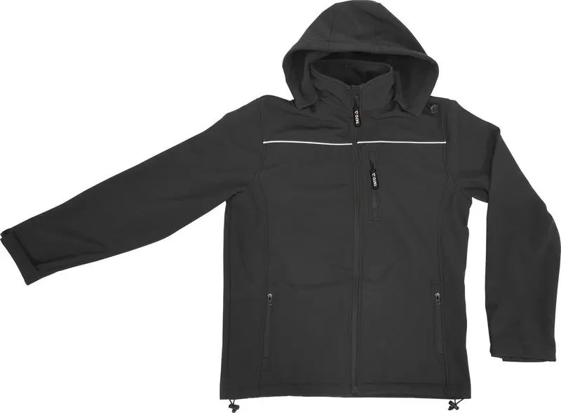 Куртка робоча SOFTSHELL з прикріпн капюшоном YATO розм S, чорна, 3 кишені, 96% поліест і 4% спандекс — Photo 6