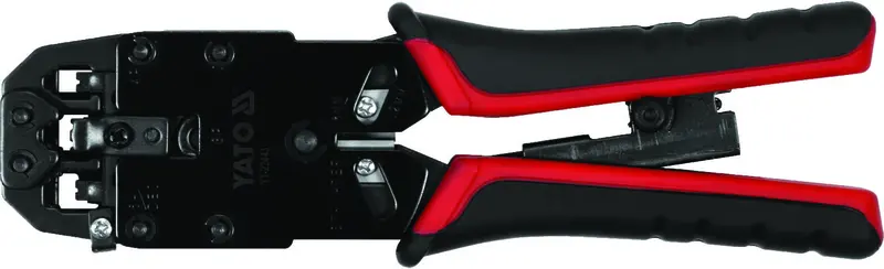 Кліщі для обтискання і зачистки кaбелів YATO : RJ45, RJ10, RJ11, L= 205 мм [10]