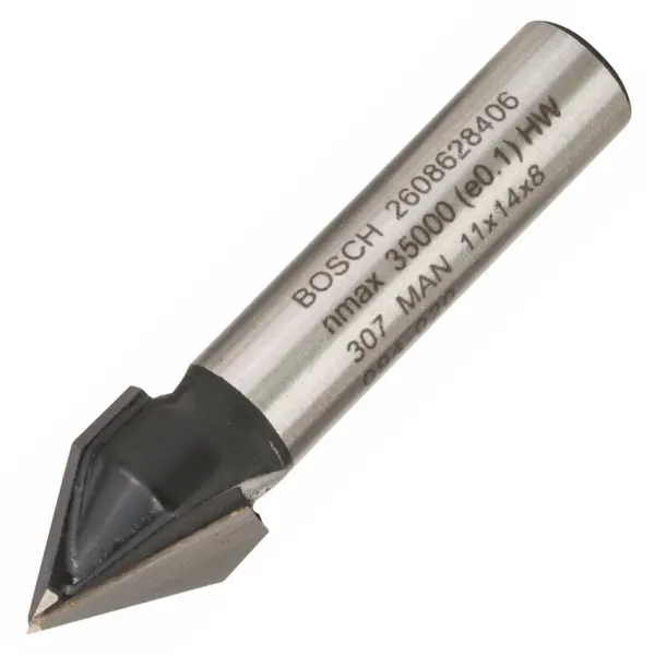 Фреза пазова-V Std S8 / D11 / L14 / 60 °