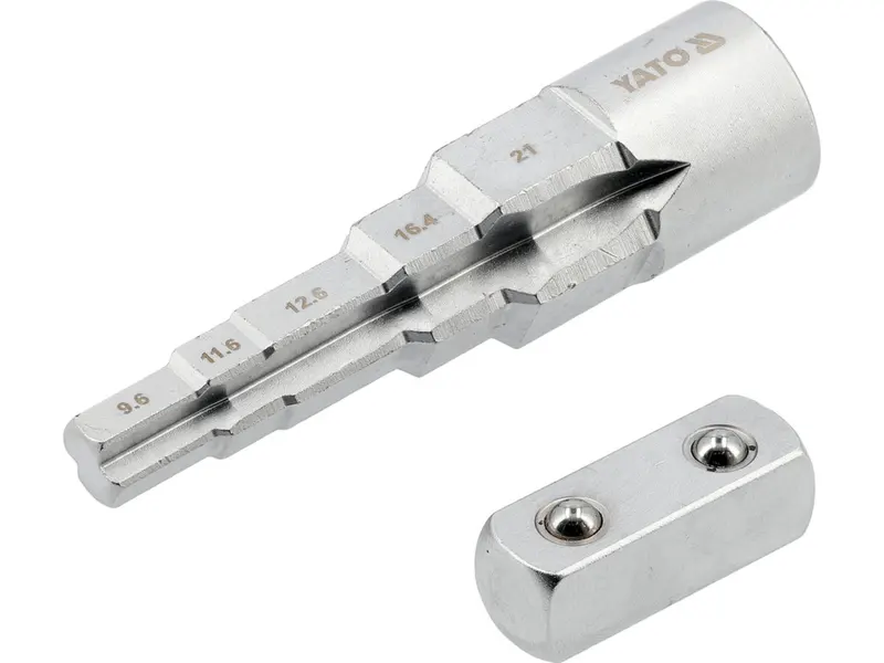Ключ ступеневий YATO: квадрат 1/2" для головок 3/8", 29/68", 1/2", 21/32", 27/32" [10]