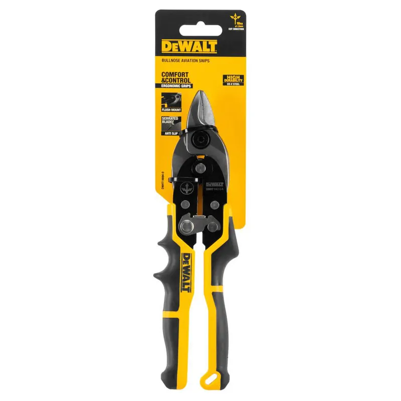 Ножиці по металу ERGO Aviation довжиною 235 мм, прямі з короткими губками DeWALT DWHT14694-0 — Photo 4