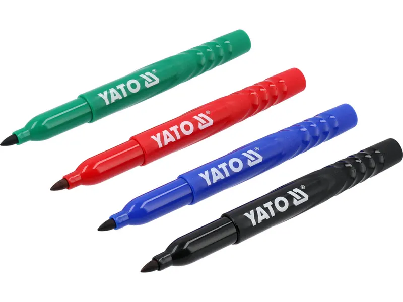 Маркери технічні YATO 4 шт, синій, червоний, чорний і зелений