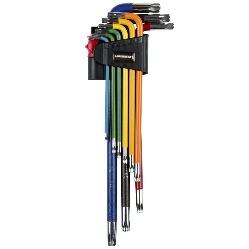 Набір Г-подібних ключів TORX екстра-дов.з отв.9 од.S2,T10-50 HAISSER 48117