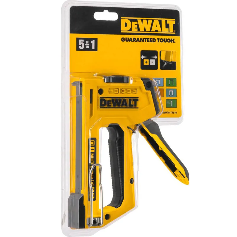 Степлер MULTI TACKER 5 в 1 скоби тип A, G, H 6-14мм, цвяхи J 12, 15 мм. DeWALT DWHT0-TR510 — Photo 3