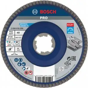 PRO X-LOCK Пелюстковий шліфкруг X571 Best for Metal 125мм G40 прям. пластик
