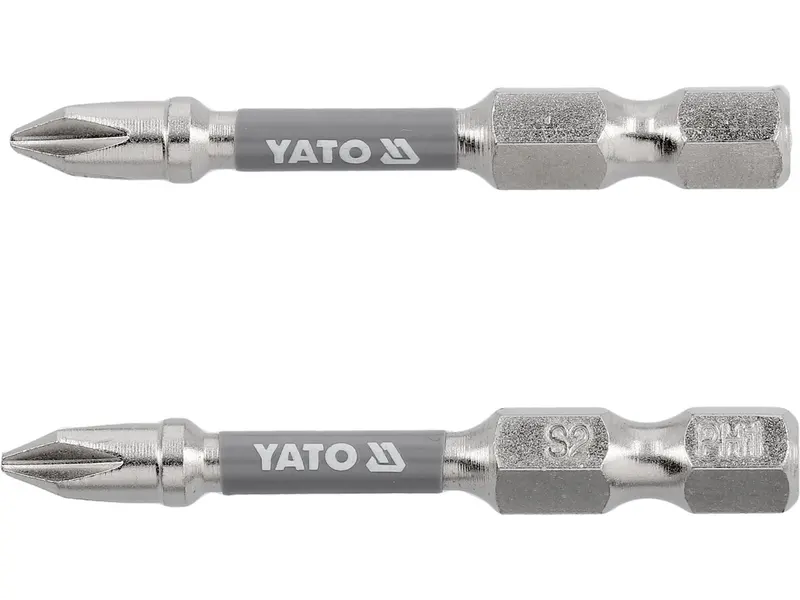Насадка викруткова YATO PH1 х 50мм. HEX 1/4", покрита нікелем, 2шт.[10]