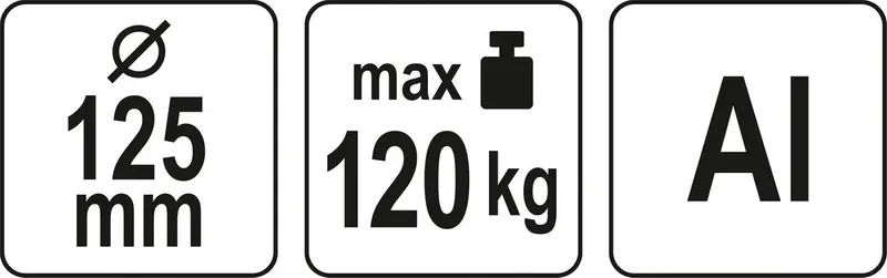 Присоски для монтажу скла YATO: 2 чашки Ø= 125 мм, m= 120 кг, 245х 125х 7 мм [20/160] — Photo 3