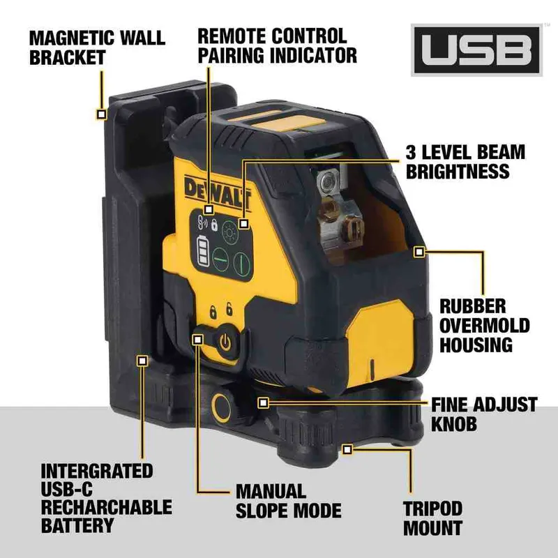 Рівень лазерний лінійний DeWALT DCLE14201GB — Photo 5