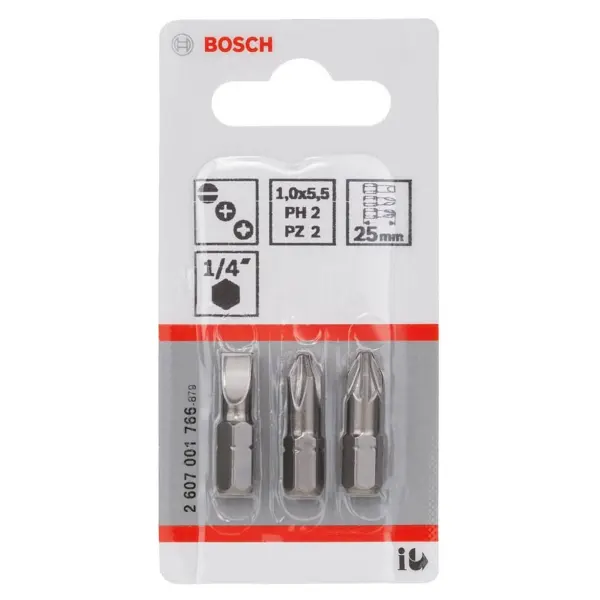 3 біти Extra Hard 25 мм S1.0х5.5 / PH2 / PZ2