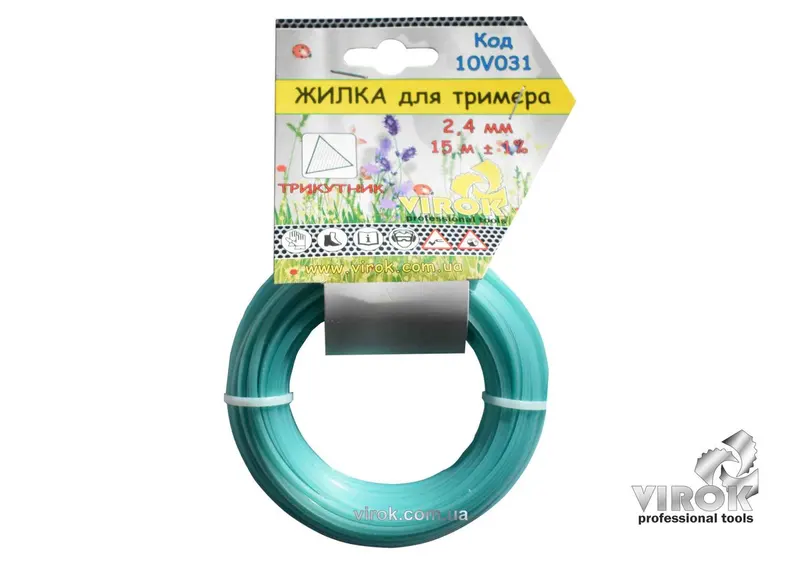 Жилка для тримера ТРИКУТНИК TM VIROK : Ø= 2.7 мм, l= 15 м