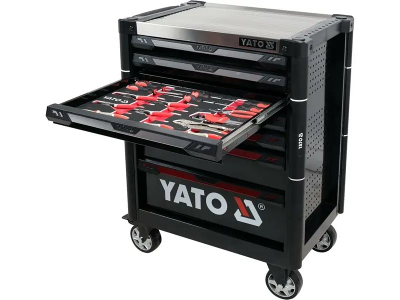 Шафа з інструментами YATO, на колесах, 7 шуфляд, 977x 725x 480 мм, набір 157 елем. — Photo 2