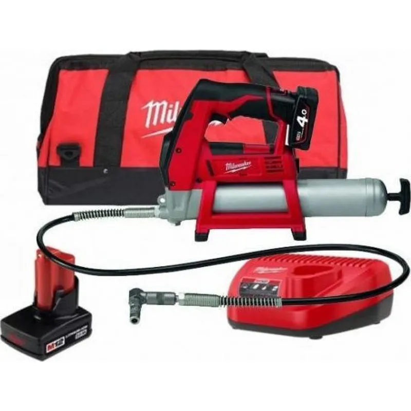 Шприць для змазки MILWAUKEE M12 GG-401B (Li-Ion 4Ач) 4933441675 — Photo 1