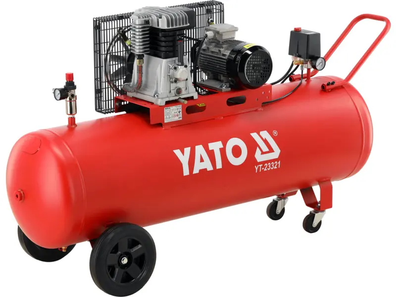 Компресор мережевий YATO 380 В, 2,2 кВт, тиск ≤ 10 Bar, под. повітря- 400 л/хв, ресивер- 200 л [1]