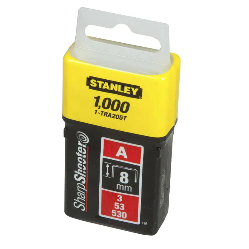 Скоби тип А висотою 8 мм, для степлера ручного Light Duty, в упаковці 1000 шт STANLEY 1-TRA205T — Photo 1