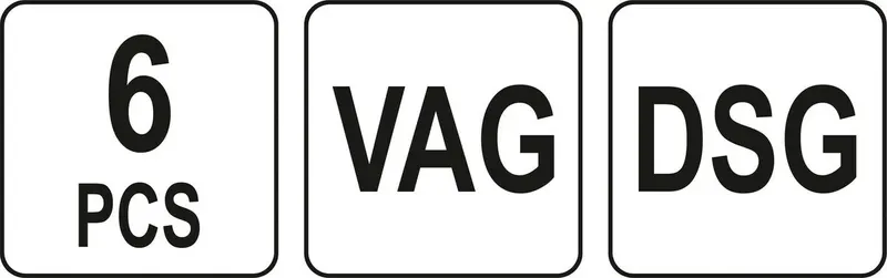 Інструменти для обслуговування муфт зчеплення YATO ряду DSG концерну VAG, компл. 6 елем. [2] — Photo 3
