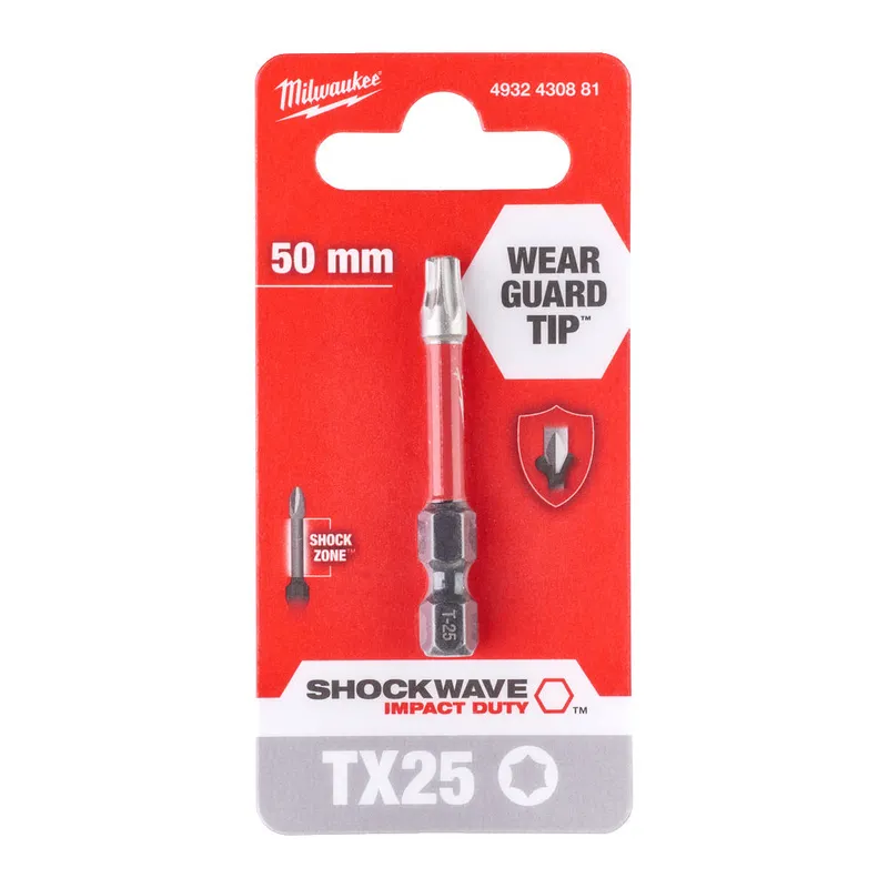 Біта SHOCKWAVE MILWAUKEE, TX25, 50мм (1шт) — Photo 1