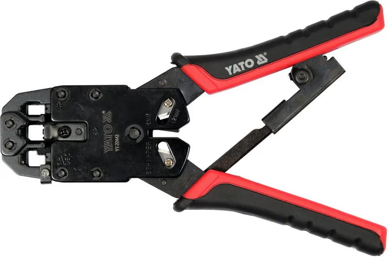 Кліщі для обтискання і зачистки кaбелів YATO : RJ45, RJ10, RJ11, L= 205 мм [10] — Photo 1