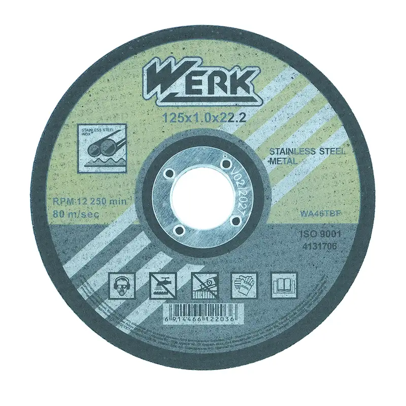 Круг відрізний по металу - 125х1,0х22,23мм (WERK)