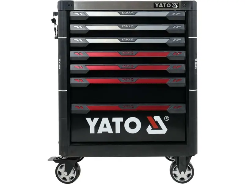 Шафа з інструментами YATO, на колесах, 7 шуфляд, 977x 725x 480 мм, набір 157 елем. — Photo 1
