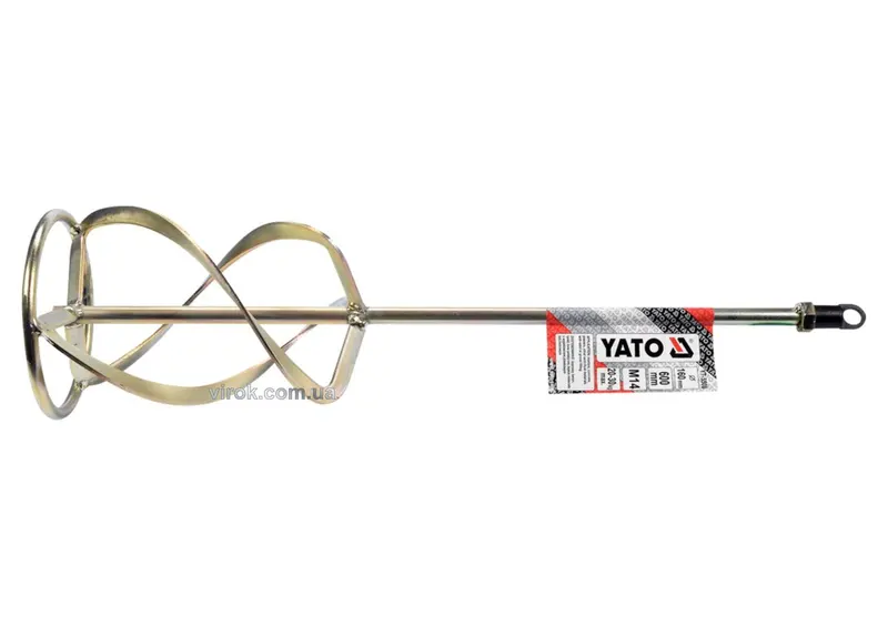 Міксер для фарби оцинкований YATO : Ø=160 мм, L=600 мм, М14 [8]