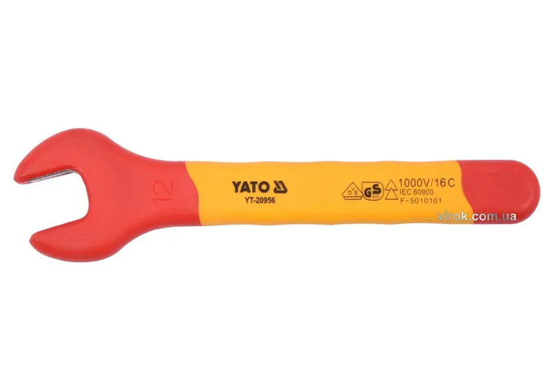 Ключ ріжковий електрика VDE YATO : М12 мм, до 1000V(DW)