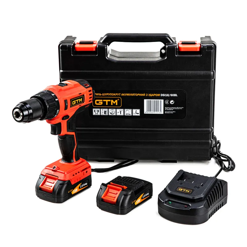 Шурупокурт акумуляторний ударний GTM DSI18/60BL