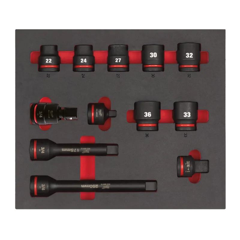 Ложемент з головками ShW 3/4'' STD MILWAUKEE, (12шт) (45х536х417мм) для візків