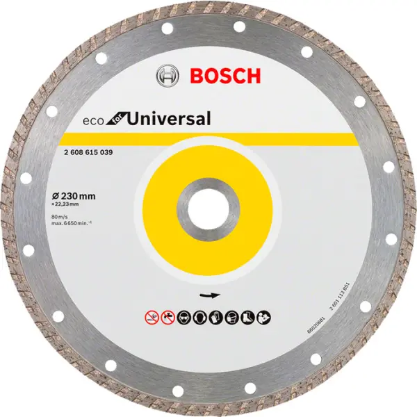 Алмазний диск ECO Univ.Turbo 230-22,23
