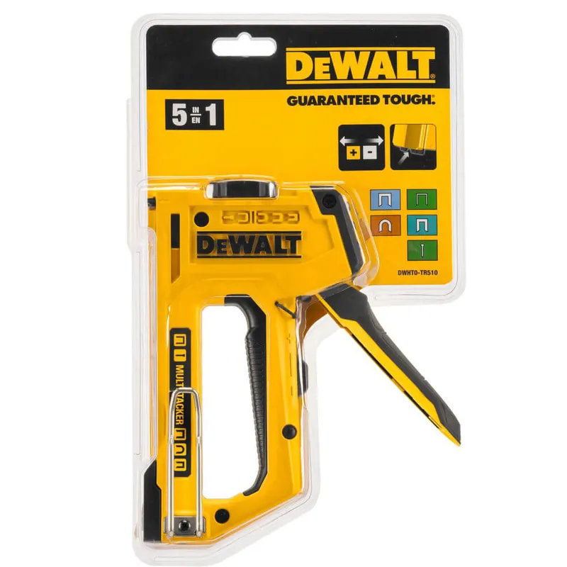 Степлер MULTI TACKER 5 в 1 скоби тип A, G, H 6-14мм, цвяхи J 12, 15 мм. DeWALT DWHT0-TR510 — Photo 2
